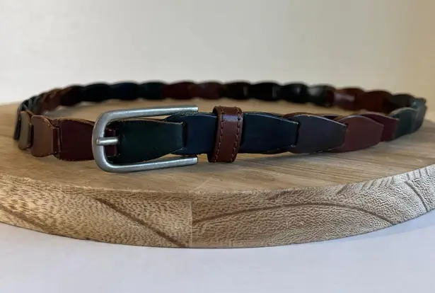 Capezio Genuine Leather Colored India Made Solid Brass Buckle Belt Size M/L Brown Size M