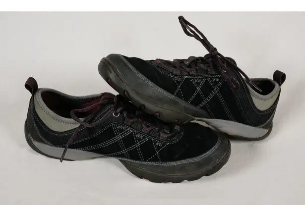 Merrell Mimosa Glee US 9.5 Black Suede Walking Hiking Shoes Sneakers J46580 EUC