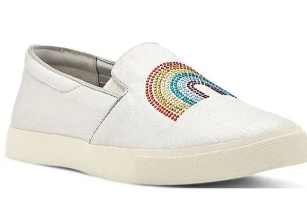 The Kerry Canvas Rainbow Applique Slip