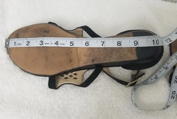 Jimmy Choo Black Suede Laser Cut Sandals