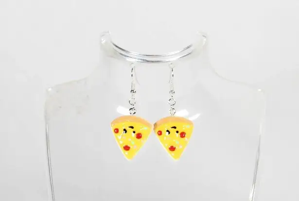 Handmade Snack Attack Earring Set – Acrylic Earrings – Milkshake, Burger & Pizza