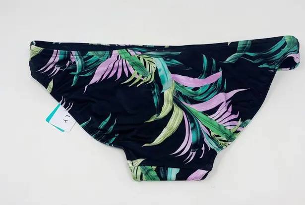 Seafolly Las Palmas Hipster Bikini Bottoms Size 12 Black Tropical NWT