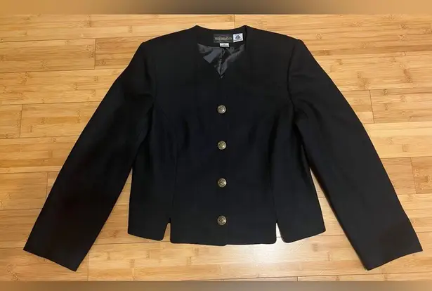 Requirements Womens Long Sleeve 100% Pure Wool Lined W/shoulder pad Blazer|Sz:12