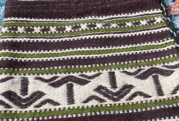 Vintage 70s Hippie Boho Wool Baja Bag