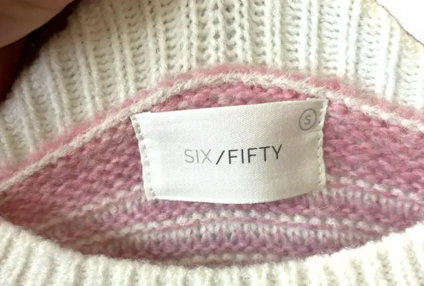 NWT Six/Fifty Rainbow Pastel Knitted Oversized Winter Spring Sweater