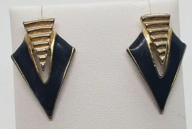 Vintage Blue  & Gold Earrings