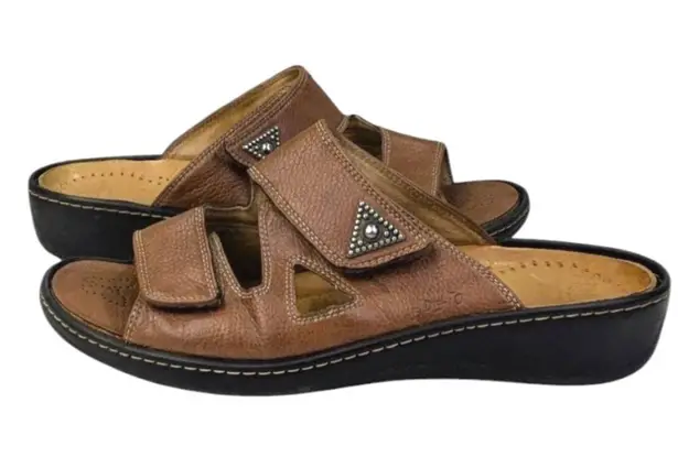 Fidelio Hallux Fabia Slide Sandals GUC Size $189 42 US 11 S3352 Brown