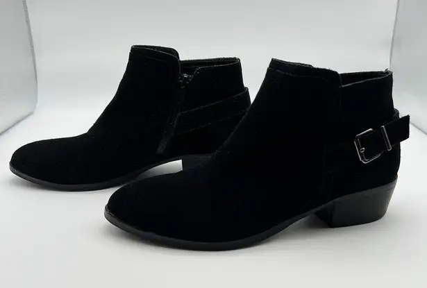 Gianni Bini  Black Suede‎ Booties with Buckle