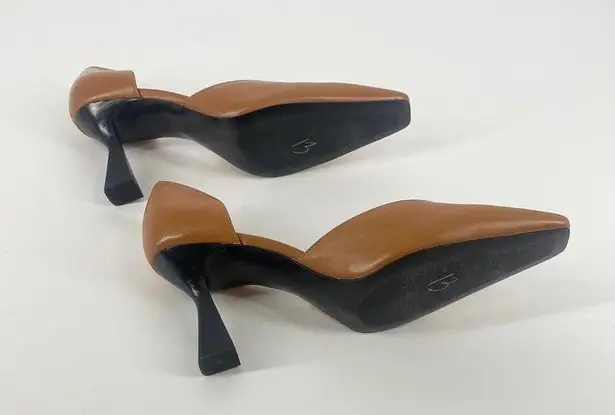Mango Brown Square Toe Heels