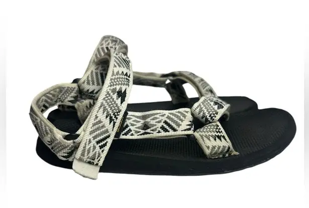 Teva  Original Universal Sandal Size 7 Boomerang White Gray Aztec Slide sz 7