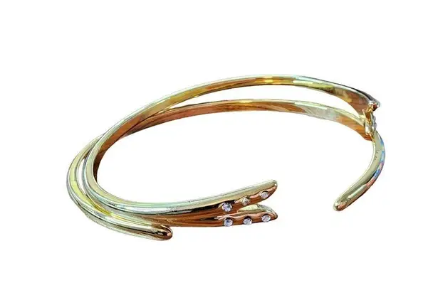 NEW Michelle Campbell Rachel Zoe Gold Tone Talon Faux Jewel Beach Set Bracelet