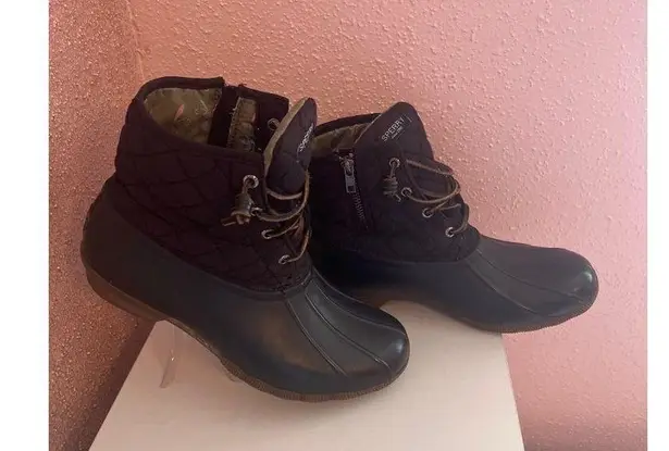 Sperry Women's 8.5 Saltwater Duck Boot Black