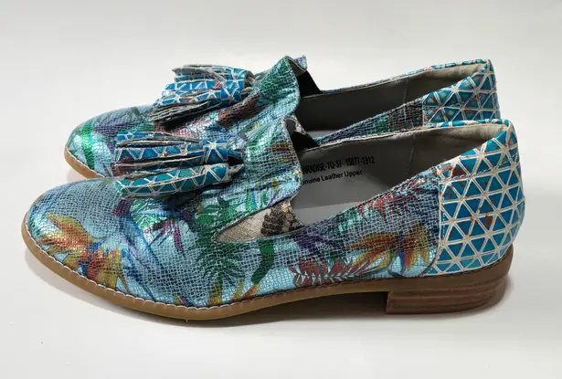 L'ATISTE L'Artiste Spring Step Klasik Paradise Turquiose Loafer Size 37 Artsy Maximalism