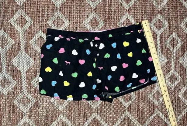 PINK - Victoria's Secret Vintage Y2K Victoria Secret PINK Heart and Dog Black Booty Shorts Size Medium