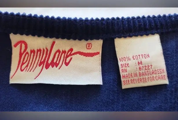 Penny Lane Jumper Corduroy Vintage Navy Blue Womens Sz Medium New 100% Cotton