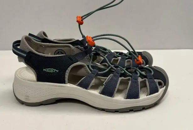Keen Women's Astoria West Sandal Navy Beveled Glass Size 8.0