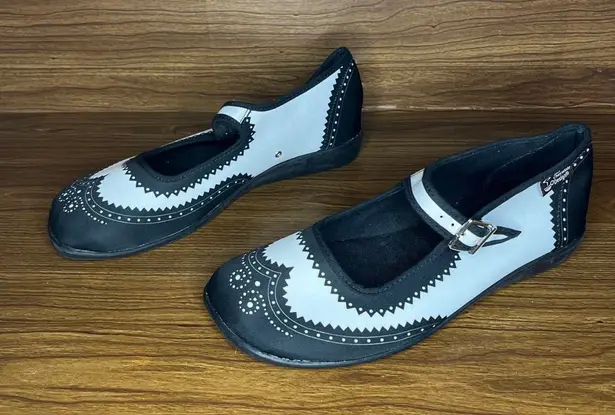 Hot Chocolate Design Chocolaticas Havana black white Saddle Mary Jane Shoes Size 7