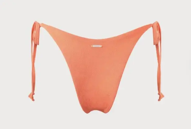 BERLOOK Beaded Side Tie Bikini Bottom 18 Orange
