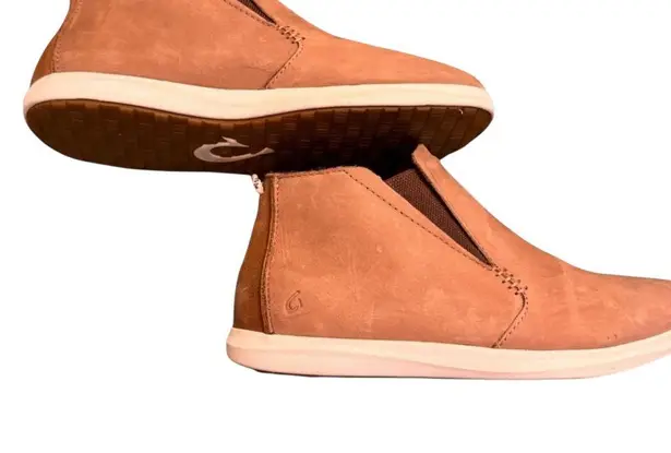 OluKai Hawai‘iloa Manu Hope Taupe Waterproof Boots Size 8 (EU 38) RUN SMALL EUC Tan