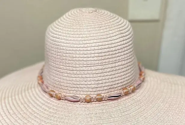Women's Pink Straw Sun Hat