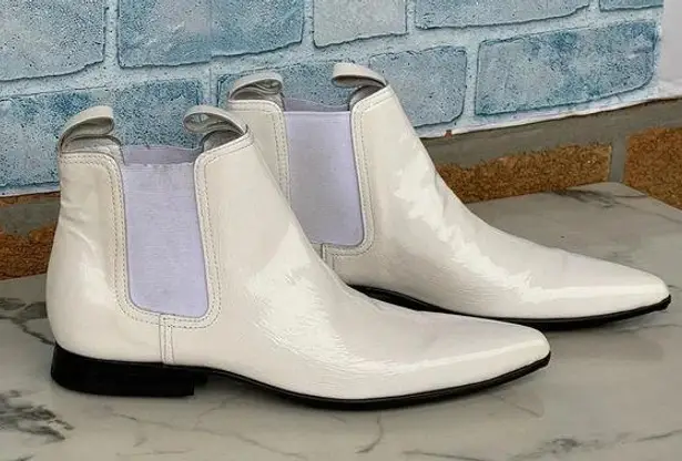 Comme des Garçons bone patent leather Chelsea Boots size 23/7