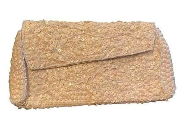 vintage beaded sequin clutch bag