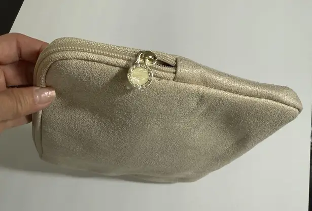 Bvlgari Parfums Cosmetic Gold Beauty Make Up Pouch Bag Travel New