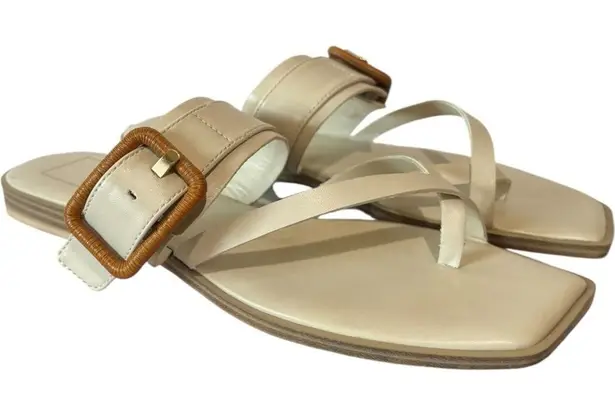 Dolce Vita Perris Cream Sandals Buckle Leather Slingback Double Strap size 9.5