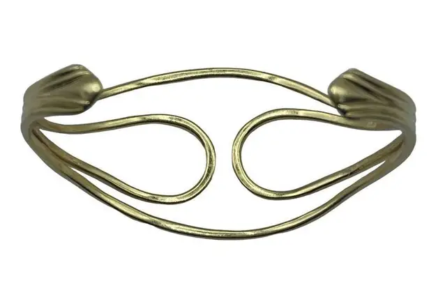 Stella & Dot Fitz Cuff Bangle Bracelet Gold Tone