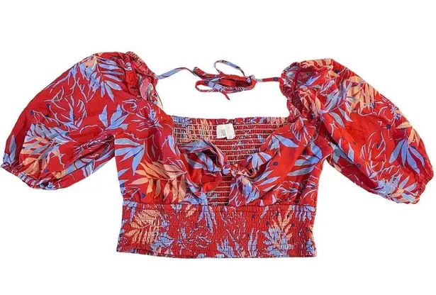 Lost + Wander 64. NWOT Still On Vacay SMOCK TOP MEDIUM / PTP:15" /LENGTH:9"