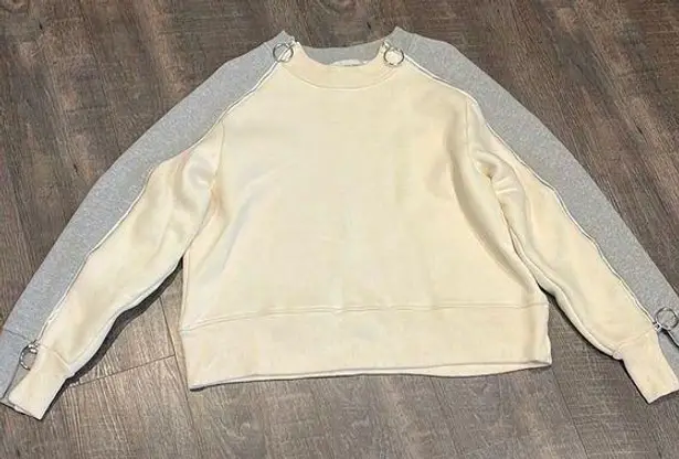 ROCKET X LUNCH ZIPPER SLEEVE SWEATSHIRT Gray