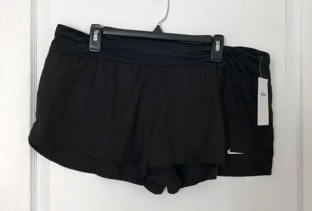 Nike  Swim Womens Black Athletic Shorts Size XXL Boardshort Bottoms Solid Element