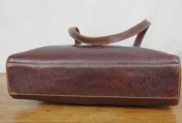 Ellington "Sorrento Working Purse" Portfolio Style Brown Leather Satchel Purse Tan