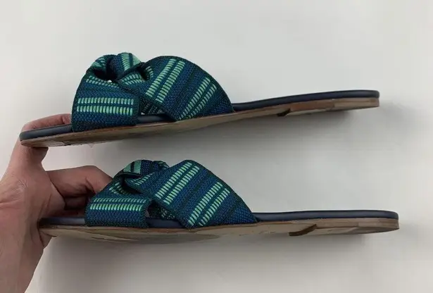 ROTHY'S Jungle Stripe The Knot Sandal 8.5 Blue