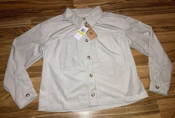 Democracy NWT   Corduroy Button Up Shacket Shirt Jacket Oversized Women's Med - Image 1