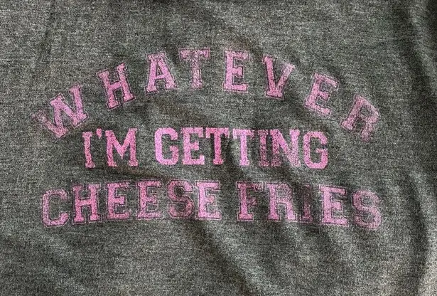 Prince Peter Collection Mean Girls Cheese Fries Gray Soft Ringer T