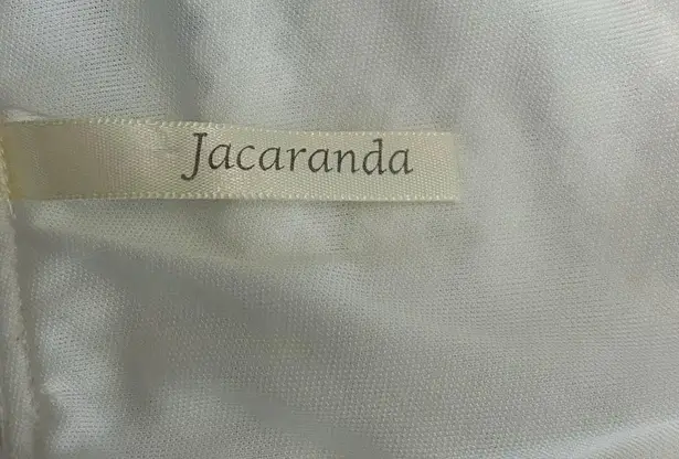 Jacaranda Open Weave Bustier Top w Floral Applique