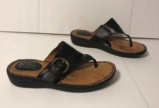 Born concept  black slide on Thong sandals size 7