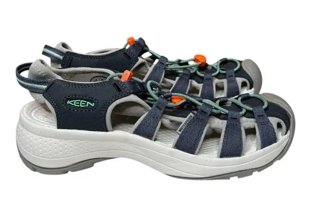 Keen Women's Astoria West Sandal Navy Beveled Glass Size 8.5