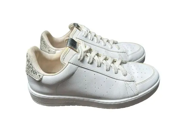 Victoria Shoes Womens EUR 38 US 7 White Low Top Lace Up Athletic Sneakers #S30