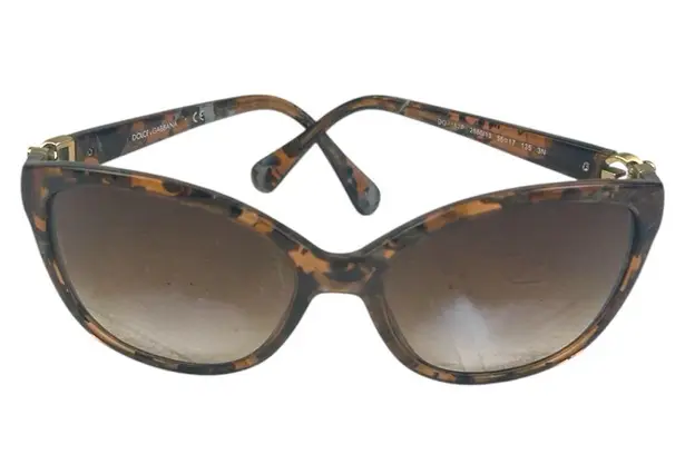 Dolce & Gabbana Womenโs Sunglasses Tortoise Shell Frame Brown Gradient Lenses