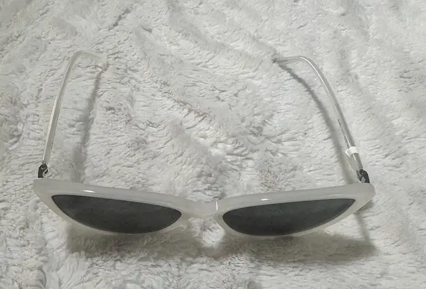 Garrett Leight Mildred 55 Horchata White 50's Cat Eye Sunglasses Hip Hop Beach