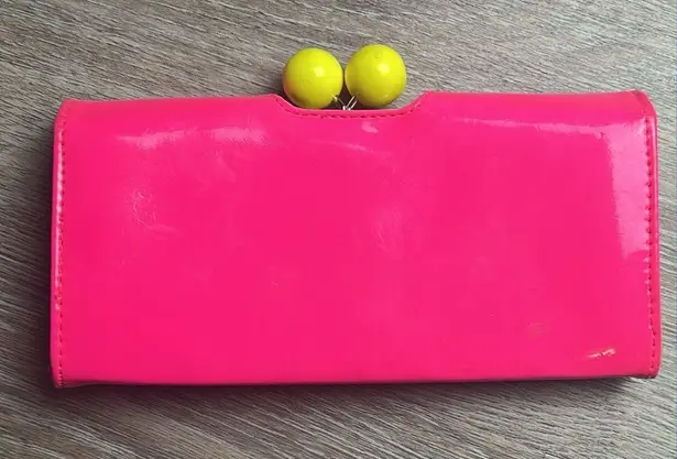 Bright Pink & Yellow Retro Clutch Wallet – Festival