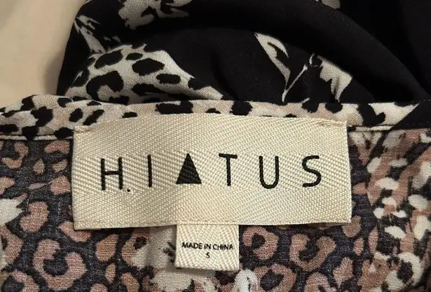 Hiatus Women’s Size S Patchwork Leopard Floral Print Short Sleeve Mini Dress