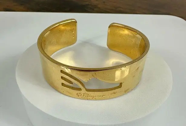 Salvatore Ferragamo Salvatore Ferragamo Gold Tone Bangle Bracelet