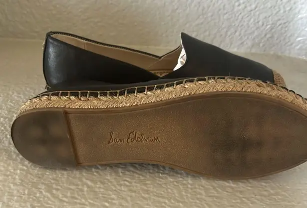 Sam Edelman  Black Women's Kesia Espadrille Flats Shoes Size 9