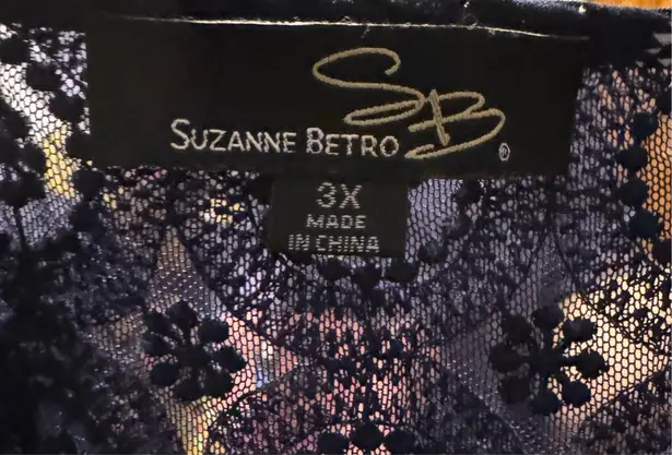 Suzanne Betro (T) Plus Size Weekend Sleeveless Top 3X Blue Floral Diamond EUC