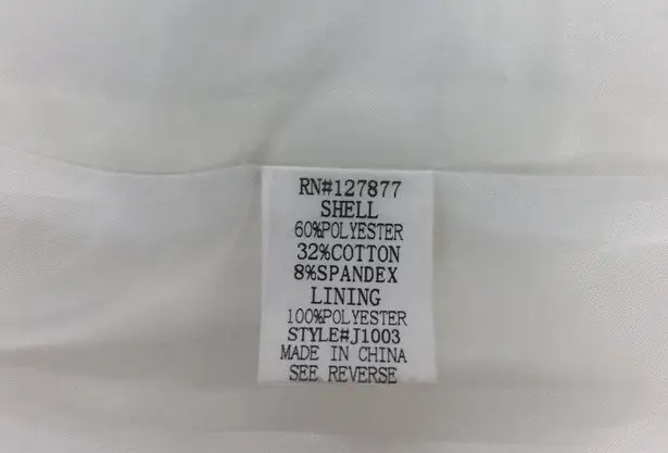 OVI Women Crepe Draped Open Front Collared Jacket Blazer White Size L