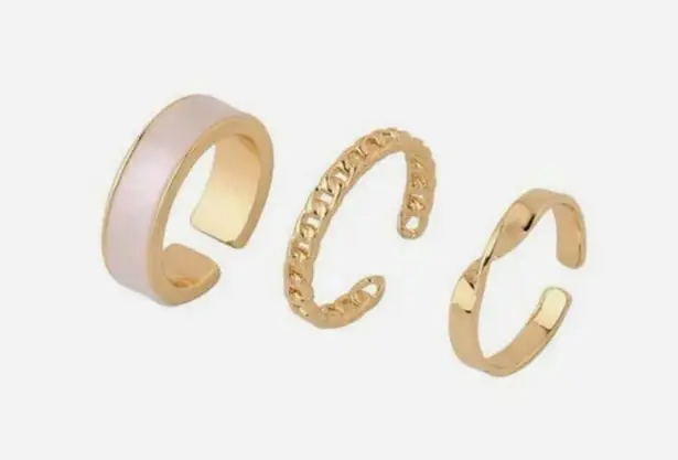 3 piece chain design ring set