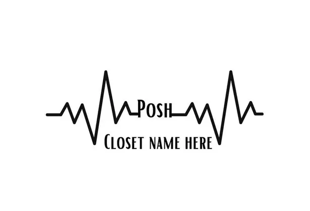 POSH Heartbeat Custom Blue Black Long Sleeve Graphic Hoodie Sweater Size L